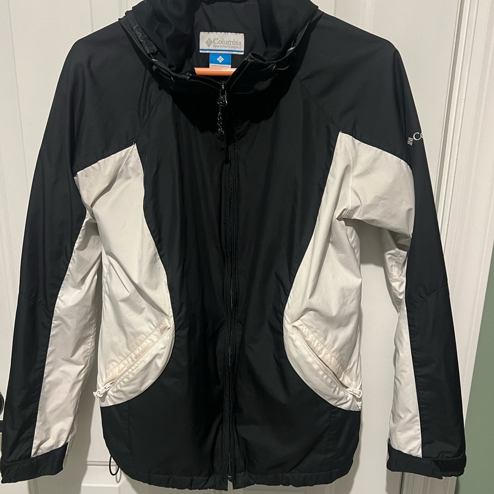 Columbia Black and White windbreaker Jacket